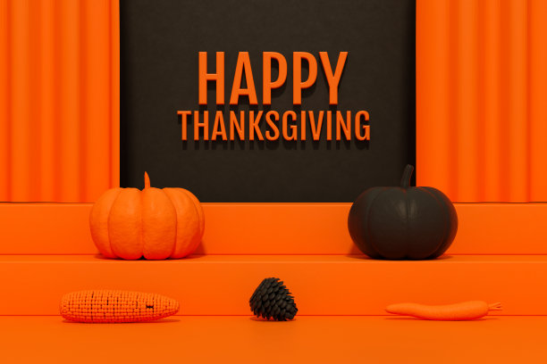 感恩节快乐，南瓜梯图片下载
