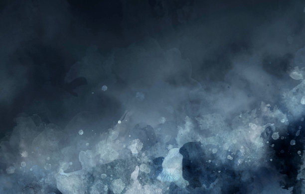 深蓝色和黑色水彩背景。抽象水彩深空间背景。图片下载