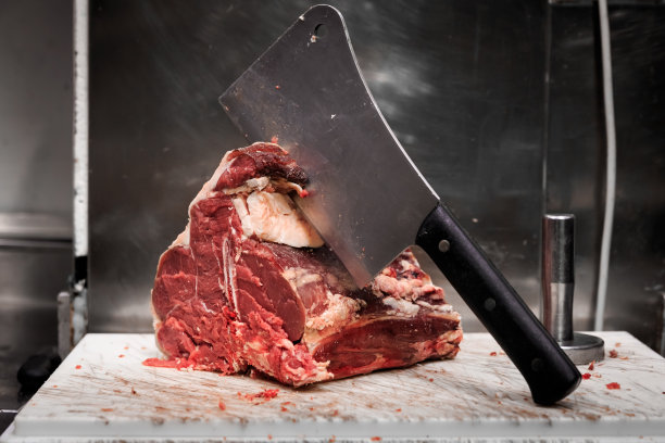 切佛罗伦萨牛排，t骨牛排图片下载