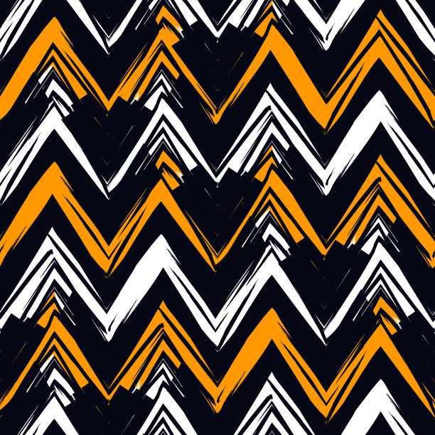 民族无缝模式。写意之字形条纹印花。波西米亚风格的设计背景。部落的壁纸。刷波浪线。Handdrawn几何装饰。雪佛龙公司背景。本土形象。图片下载