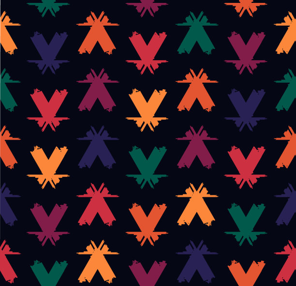 漆刷笔触无缝模式。徒手画的设计背景。箭头图案现代最小装饰。时髦的手绘涂鸦几何印花图片下载