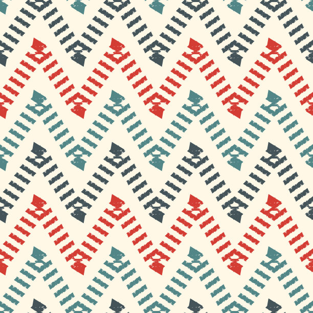 民族无缝模式。写意水平之字形的人字形条纹印花。波西米亚风，土著，部落背景图片下载
