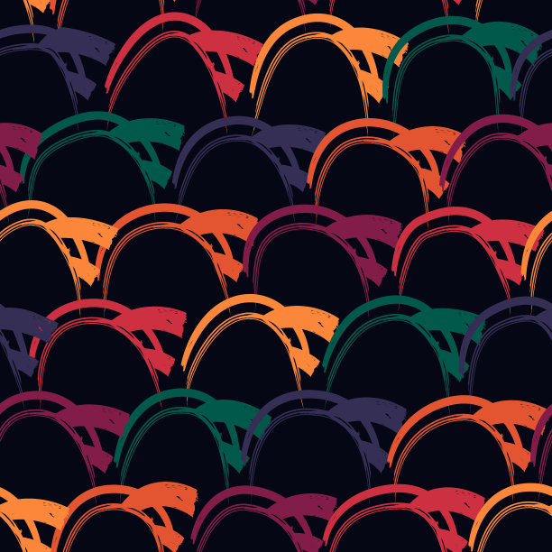 几何无缝模式。圆形刻度，弧形图案装饰。写意设计极简当代背景。现代简单的地理手绘版画图片下载