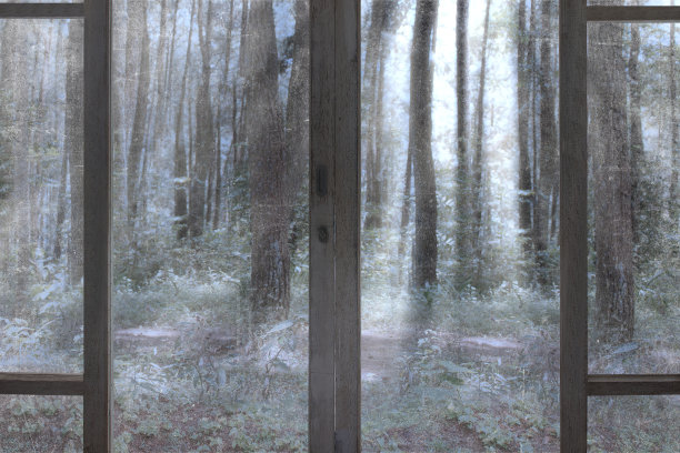 废弃房屋的门窗图片下载