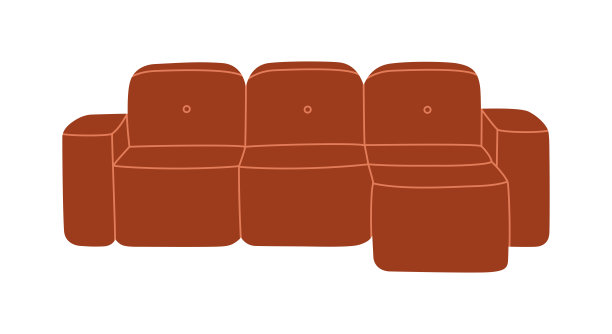 现代风格的棕色舒适沙发。柔软的家具元素为舒适的家庭室内图片下载