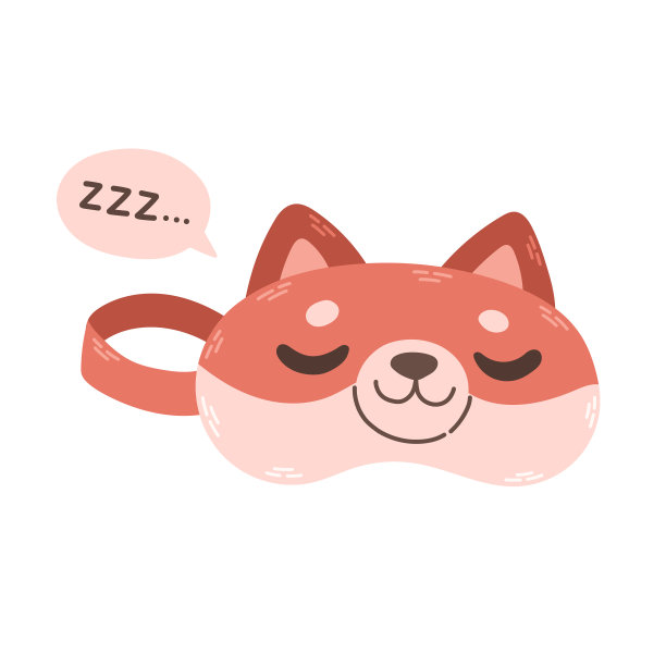 眼罩狗矢量睡觉晚上配件放松休息在旅行插图孤立的睡眠矢量图片下载