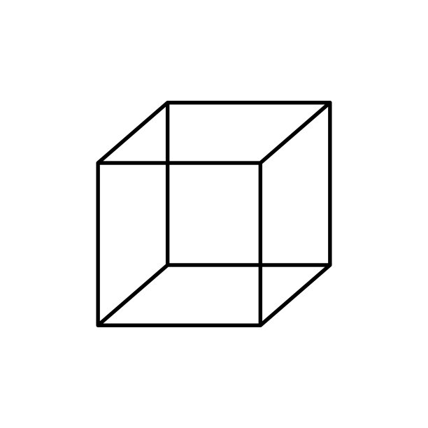 多维数据集矢量图标。白色背景上的立方体符号。矢量图标。图片下载