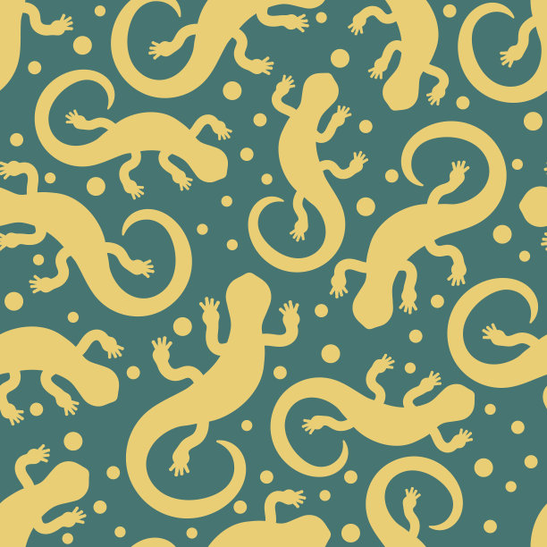 两种颜色接缝图案与蜥蜴。图片下载