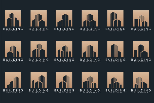 集建筑，房地产，建筑标志设计灵感。图片下载