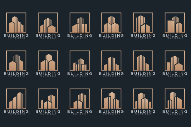 集建筑，房地产，建筑标志设计灵感。图片下载