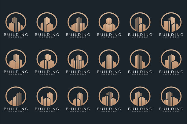 集建筑，房地产，建筑标志设计灵感。图片下载