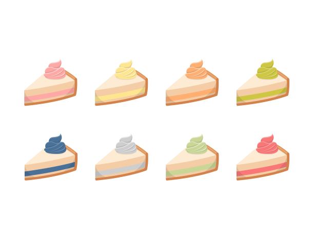 8彩色奶油蛋糕，切片芝士蛋糕，美味香甜图片下载