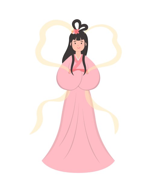 穿着中国服饰的美女，中秋节或七夕的仙女，传说，亚洲传统节日图片下载