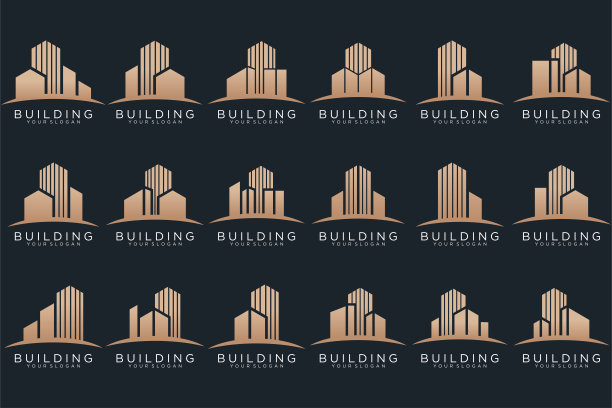 集建筑，房地产，建筑标志设计灵感。图片下载