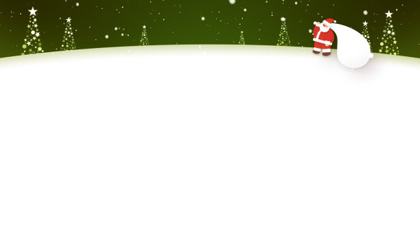 圣诞老人在雪地里行走(telop space)图片下载