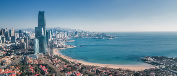 中国山东省青岛海滨城市风景图片下载