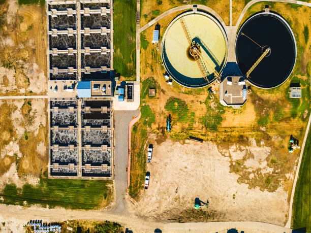 工业航空美国西部废水污水处理厂照片系列图片下载