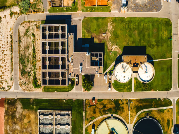 工业航空美国西部废水污水处理厂照片系列图片下载