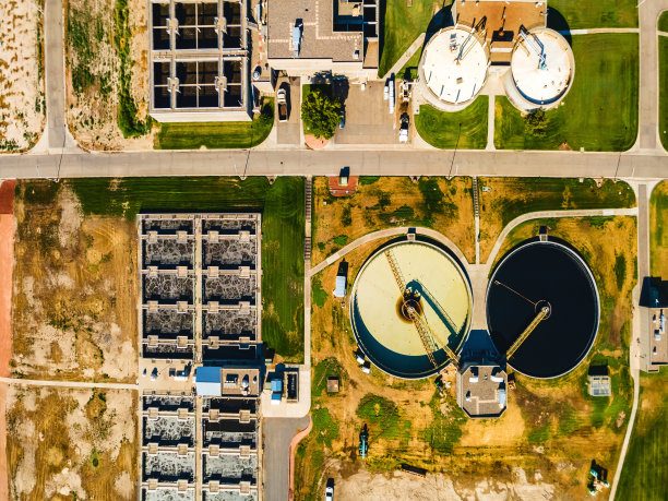 工业航空美国西部废水污水处理厂照片系列图片下载