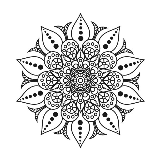 曼陀罗艺术线设计图片下载