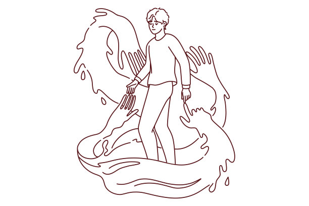 被大手包围的年轻人图片下载