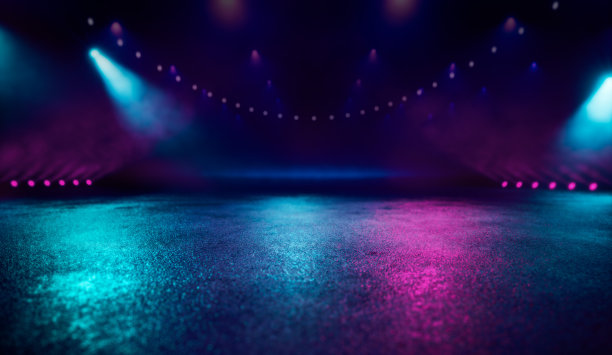 数字霓虹灯迪斯科背景模板图片下载