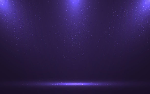 背景聚光灯。颁奖典礼模板。舞台灯光与粒子。光线和闪光效果在黑暗的背景。产品展示空间。矢量图图片下载