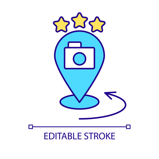 位置照片审查RGB颜色图标图片下载