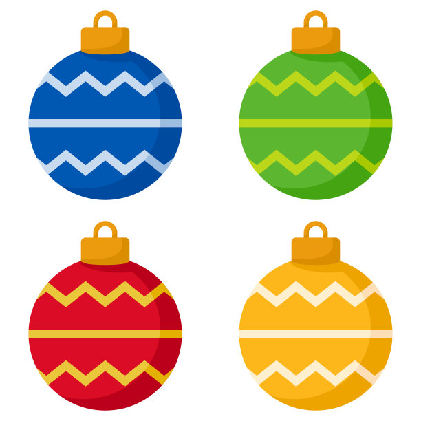 白色背景下的圣诞球图片下载