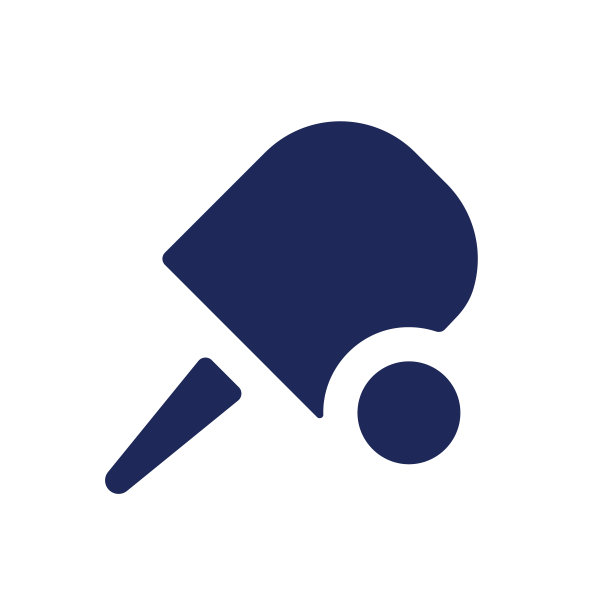 乒乓黑色雕文ui图标图片下载