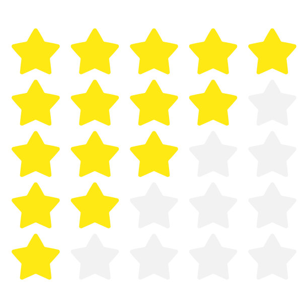 简单的圆形星评级。用轮廓使星星从背景中突出来图片下载