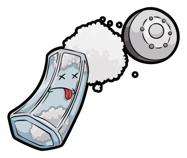 盐和死亡的场景与开放盐瓶，矢量插图图片下载