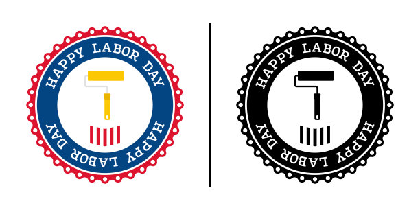 劳动节快乐横幅孤立在白色背景图片下载