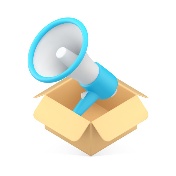 送货服务促销公告扬声器营销广告逼真的3d图标矢量图片下载