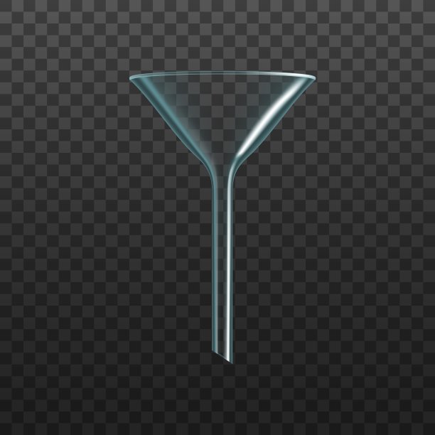 玻璃漏斗，透明过滤器，化学实验室图片下载