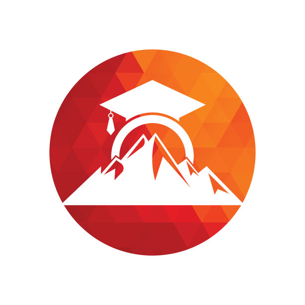 山区教育标志设计图标模板。图片下载