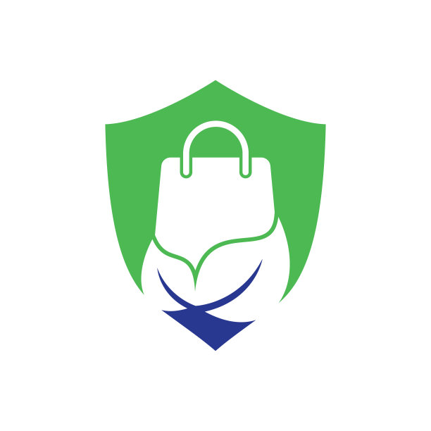 叶袋标志设计图标模板。图片下载