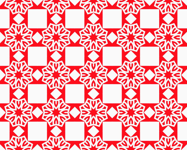 红色无缝重复图案平面风格装饰几何方形设计与主题BG图片下载