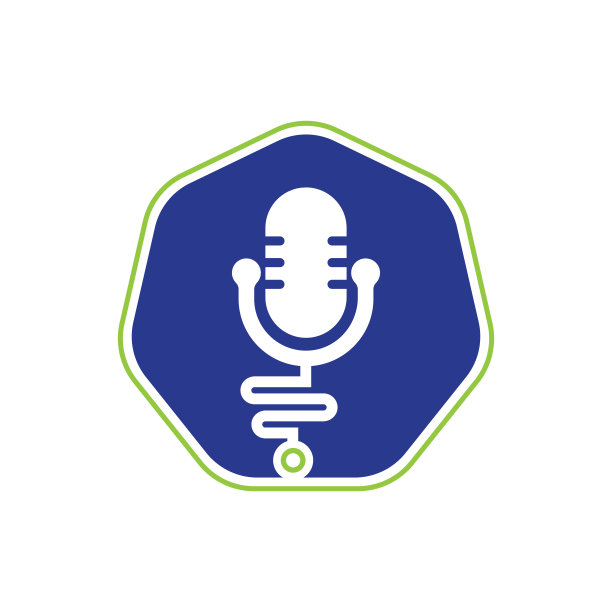 医生播客矢量logo设计。图片下载