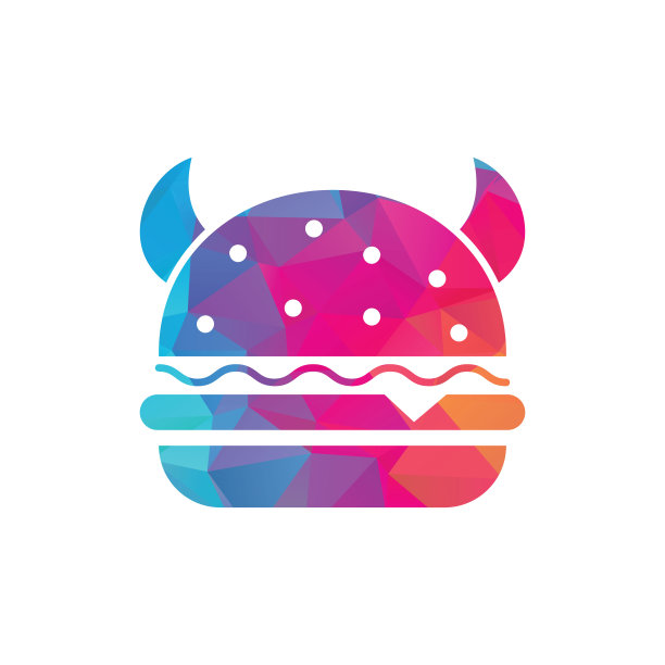 怪兽汉堡logo设计。图片下载