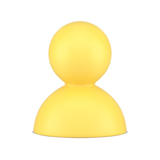 社区用户聊天头像个人账号黄色3d图标人头成员3d图标矢量图片下载