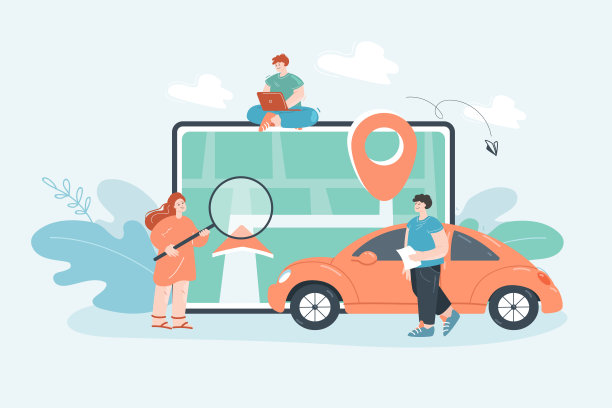 小客户使用移动应用程序制定出行路线图片下载