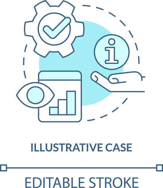 案例蓝绿色概念图标图片下载