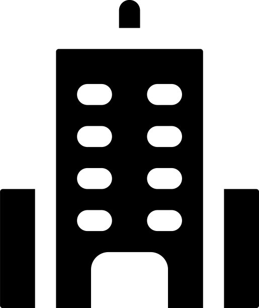 医院建筑黑色UI图标图片下载