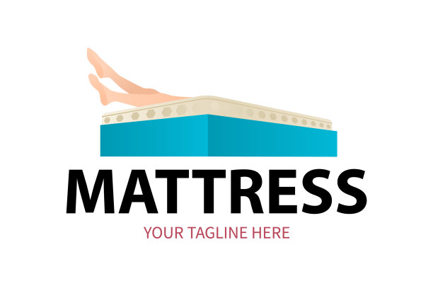 创意概念标志的混合床垫双胞胎图片下载