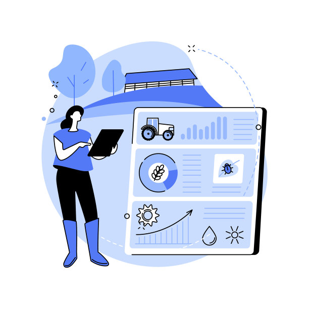 智能农业仪表盘孤立卡通图片下载