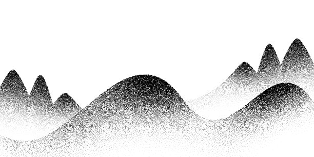 Dotwork山图案背景黑噪音图片下载