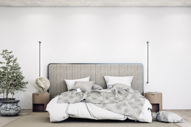 豪华卧室，装饰和复制空间图片下载