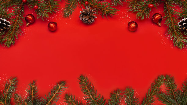 圣诞节和新年背景。圣诞贺卡。圣诞灯。圣诞快乐，新年快乐。横幅。图片下载