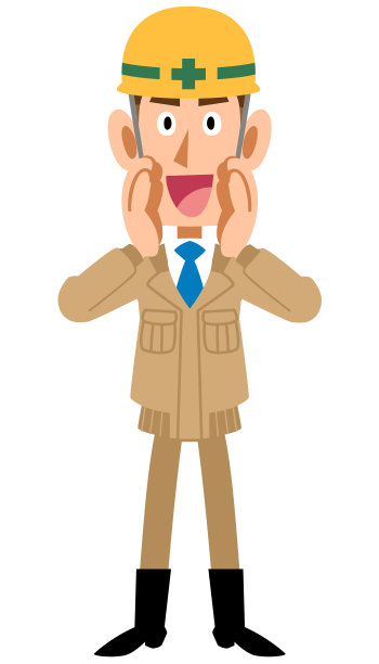 一名身穿米色工作服、头戴头盔的男子大声呼喊图片下载